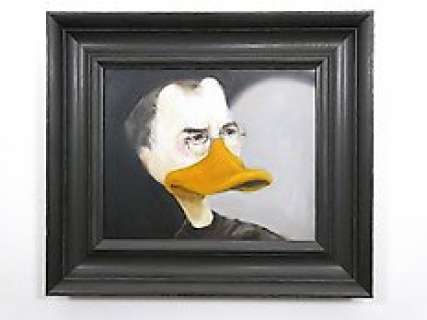 Ommo Wille | Donald Duck - Kopfstudie „Steve Dobs“, erster Entwurf - gerahmt - (2017) | Catawiki