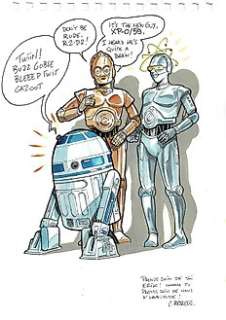 Papazogliakis, Christian - Papazogliakis, Christian - Dessin original couleur - Hommage à Star Wars - (2020)