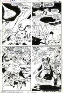 John Buscema and Dan Adkins - Original Art for Silver Surfer #9, page 16 (Marvel, 1969). He is Mephisto! He - | Heritage