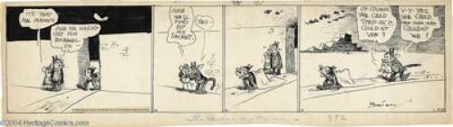 George Herriman - Krazy Kat Daily Comic Strip Original Art, dated 1-22-32 (King Features Syndicate, 1932). Krazy - | Heritage