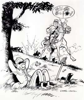 Lambil | Les Tuniques bleues, illustration Ã  l’encre de… | Millon