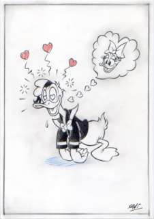 Donald Duck - Falling in Love - Signed Original Artwork by Xavi - (2023) | Catawiki