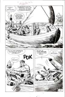 Cedroni, Carlo - 11 Original page - Blek le roc et le petit Trappeur-Kiwi #383 - "Chasseur de primes! " - 1986 | Catawiki