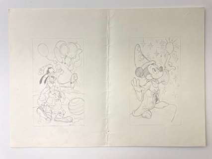 Studio Disney - 1 croquis de couverture - Disney - Mickey and Goofy (1980s) | Catawiki
