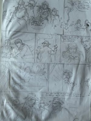 Hermann - 1 Original drawing - Duke - page de crayonnes de création d’une planche de l album | Catawiki