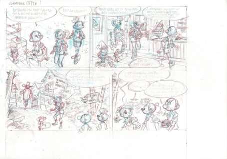 Cambré, Charel - 1 Original preliminary page - Robbedoes 3 - De Wolfman - 2018 | Catawiki