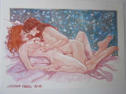 Cristina Fabris - 1 Original colour page - Entre Femme - 2019 | Catawiki