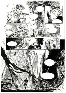 Hérenguel | The kong crew, Manhattan jungle, planche originale à l’encre de chine. | Septimus