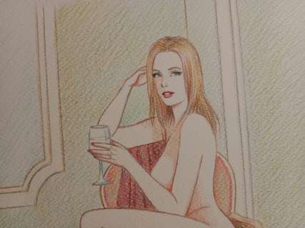 Ares (D.Perconti) - 1 Colour pencil drawing - Studio preliminare - Sophie - 2024 | Catawiki