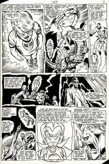 Bill Sienkiewicz Joe Sinnott - fantastic four #223 p 7 (entire ff throughout, agatha harkness, franklin, gabriel devil hunter! ) 1980