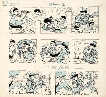 Raoul THOMEN . CHARLOT . Encre de chine et aquarelle pour la planche originale… | Art Richelieu