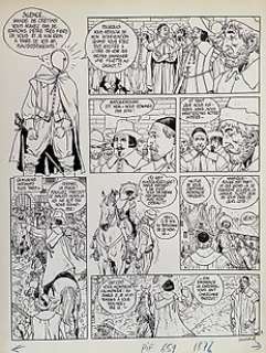 Juillard, André - 1 Original page - Masquerouge - La Grenouille et le chevalier - 1981