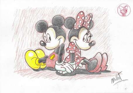 Millet - 1 Original drawing - Mickey Mouse - Mickey & Minnie - 2024 | Catawiki