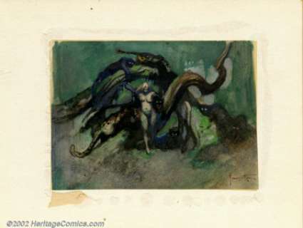 Cat Girl Frank Frazetta - Cat Girl rough (undated). If you ask Frazetta which of his oil paintings he considers to - | Heritage