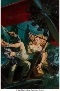 Norman Saunders (American, 1907-1989) Orchid of Doom, Ten Story Detective magazine cover, April 1948 Oil on board 22... | Heritage