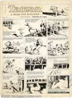 Hal Foster - Original Comic Strip Art for Tarzan Sunday, dated 11-17-35 (United Features Syndicate, 1935). Hal - | Heritage