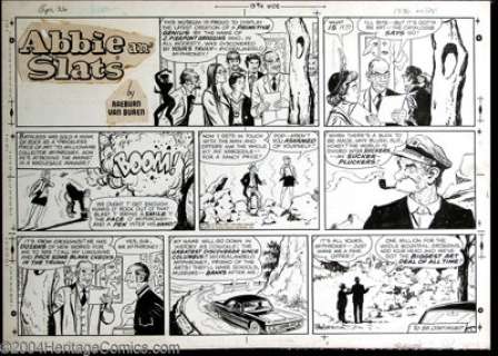 Raeburn Van Buren - Original Comic Strip Art for Abbie an‘ Slats Group of 159 Strips (United Features -