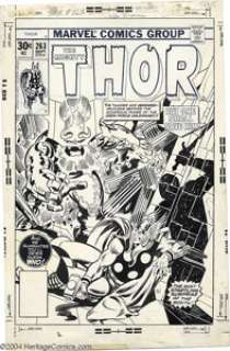 John Buscema and Joe Sinnott - Thor #263 Cover Original Art (Marvel, 1972). The Thunder God defeated -- helpless - | Heritage