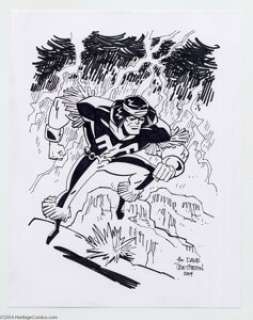 Joe Staton - Thunderbird Sketch (2004).  Joe Staton has conjured up a thrilling scene of the X-Man, Thunderbird, -