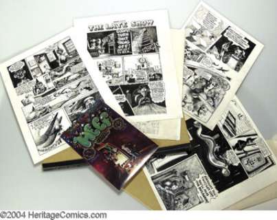 Dave Sheridan - Meef #1 Complete 5-page Story, "The Late Show" Original Art (Print Mint, 1972). After - | Heritage