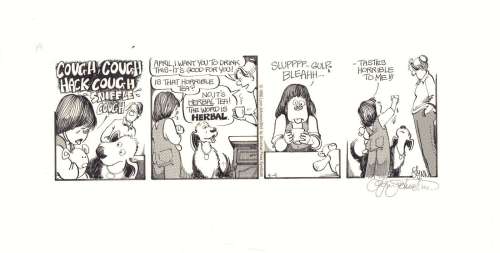 Lynn Johnston - For Better Or For Worse Daily Strip Art - 4/4/1996 Signed