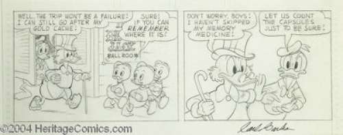 Carl Barks - Uncle Scrooge McDuck "Back to the Klondike" Original Art (undated). There are but two - | Heritage