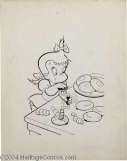 Warren Kremer - Playful Little Audrey #3 Cover Original Art (Harvey, 1957). The Playful One demonstrates that -