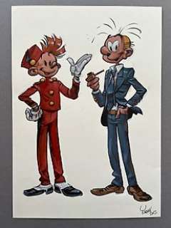 Yoann - 1 Original colour drawing - Spirou et Fantasio - 2015 | Catawiki