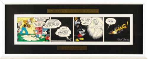 Floyd Gottfredson - Mickey Mouse "Seven Ghosts" Daily Comic Strip Original Art, dated 10-8-36 (Walt - | Heritage
