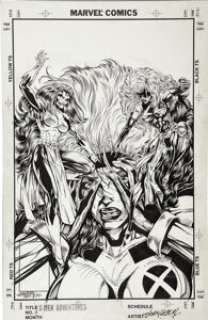 John Hebert and Greg Adams - X-Men Adventures Season II #9 Cover Original Art (Marvel, 1994). Rogue is -
