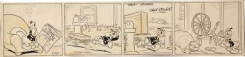 Al Taliaferro Donald Duck Daily Original Comic Strip Art (King Features Syndicate, undated). There‘s never a -