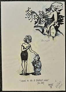 Pontiac, Peter | Pontiac, Peter - 1 Original drawing - Turning me into a geriatric midget - 1994 | Catawiki