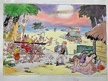 Godard, Christian - 1 Original colour drawing - Martin Milan - Les Éscales de Martin Milan | Catawiki