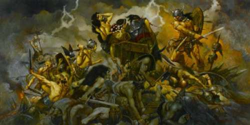 Sanjulian (Manuel Perez Clemente) Conan the Barbarian Painting Conan Original Art (undated). "Hither -
