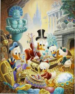 Carl Barks Wanderers of Wonderlands Painting Original Art (1981). This gorgeous oil painting of Scrooge and -