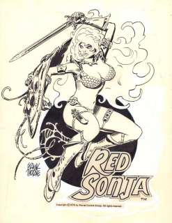 Frank Thorne - Legends of Red Sonja #2 Cover - 1976 / 2013 Signed