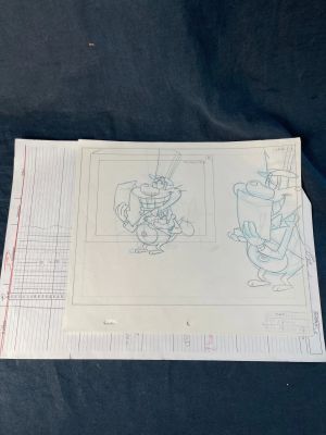 Oggy et les Cafards - Ensemble de 6 dessins originaux posé clé à la… | misc / divers