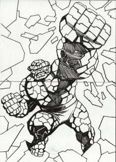 Jean Yves Mitton - La chose [Les Quatre Fantastiques] - Croquis - Original Artwork | Catawiki