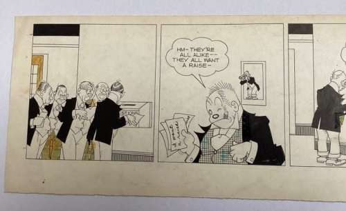 McManus, George - 1 Original drawing - Daily strip Famille illico/Bringing up father - 1953 | Catawiki