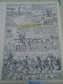 Pellos, René - 1 Original page - Les Pieds Nickelés T96 - Les Pieds Nickelés en Afrique - 1977 | Catawiki