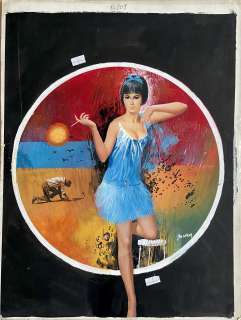 Carlo Jacono - Original cover for Segretissimo n. 209 "Operazione Redcap". Cm. 34x46. Gouache on board. Signed. Mint