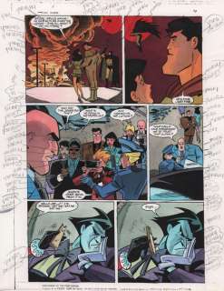 Joe Staton, Linda Medley, Terry Beatty - Batman & Superman Adventures: World‘s Finest #1 P.34 Color Guide Art - Superman, Batman, Lois Lane, Lex Luthor, Mercy, & the Joker - 1997