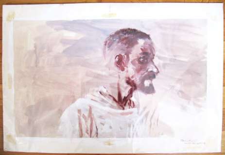René Follet - 1 Original colour drawing - Charles de Foucauld - Pages de garde - 1962 | Catawiki