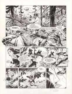 Thierry Girod - Planche originale n°5, phylactères collés et traces de correcteur blanc - Durango