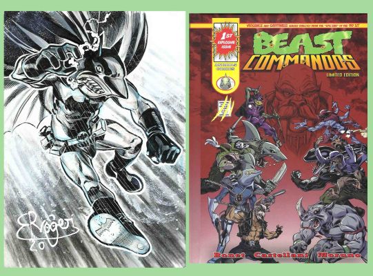 Roger Bonet | Original drawing: Batman Jaws + Cómic: Beast Commandos – Roger | Origin Of Comics