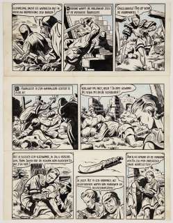 Willy Vandersteen (alias Wil, Kaproen, Pim, Mik, Bobs, Wirel 1913-1990) - De Rode Ridder deel 13. De vuurgeest. Originele plaat (p.19). Oost-Indische inkt. Afmetingen 33 x…