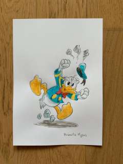 Roberta Migheli - 1 Original drawing - Donald Duck - A volte ci si arrabbia! - 2023 | Catawiki