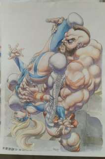 Patrick, Alan - 1 Watercolour - Street Fighter - Rainbow Mika vs Zangief | Catawiki
