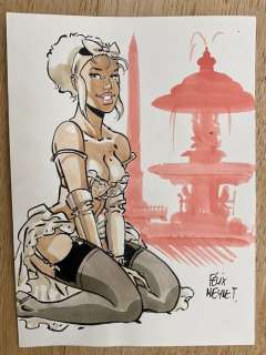 Meynet, Félix - 1 Original colour drawing - Mirabelle coquine à Paris | Catawiki