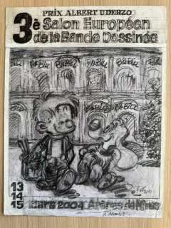 Roba, Jean - 1 Original preliminary drawing - Boule & Bill - Affiche du 3e Salon européen de la Bande Dessinée - 2003 | Catawiki